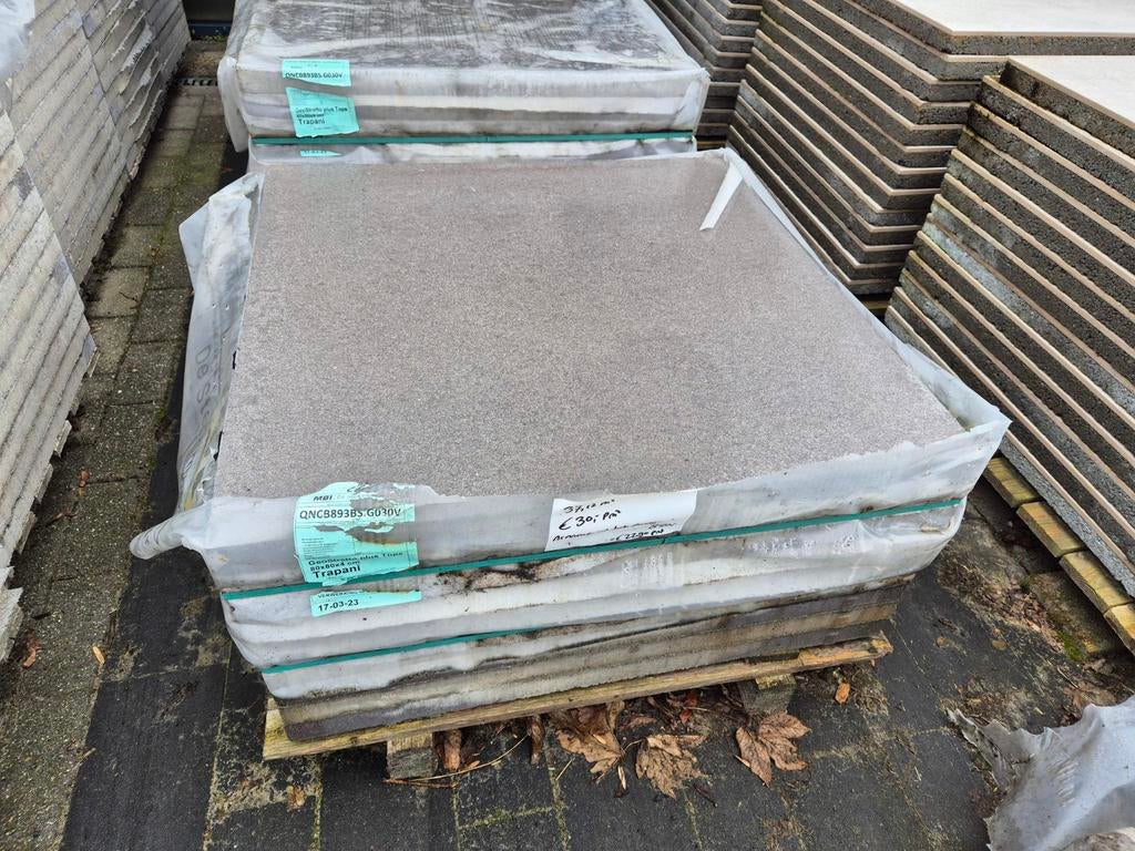 37,12m² 80x80x4 terrastegels geïmpregneerd s-partij, Tuin en Terras, Tegels en Klinkers, Gecoat, Nieuw, Ophalen of Verzenden, 10 m² of meer