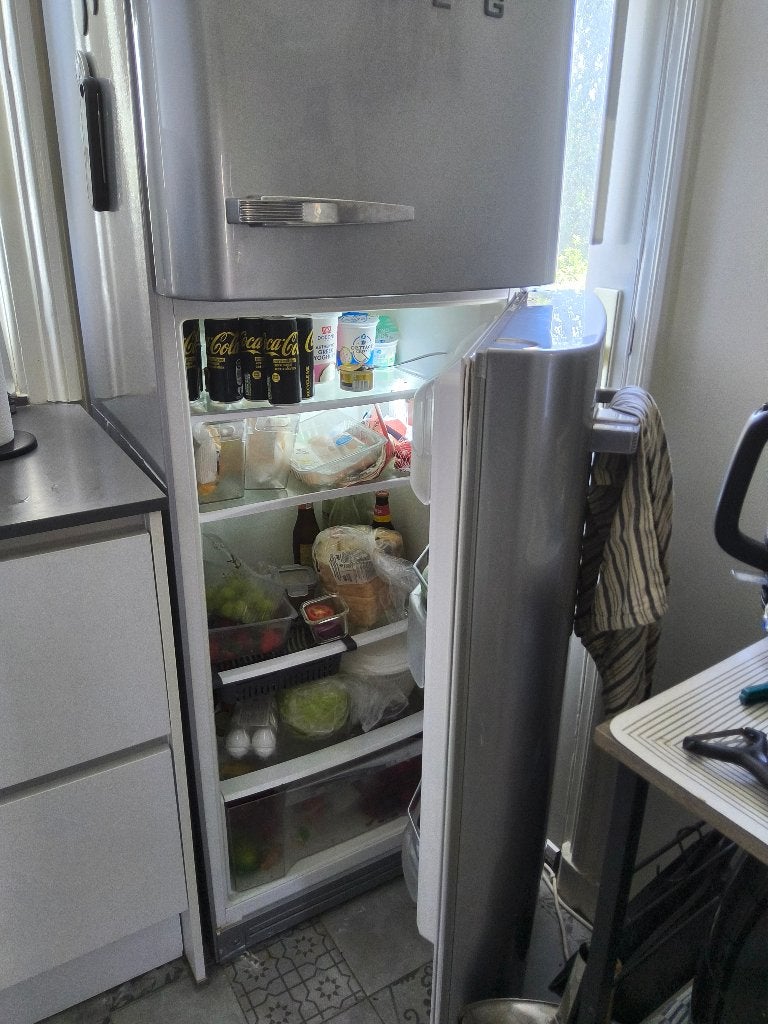 Smeg FAB30 Retro Jaren '50 Koel-vriescombinatie - Zilver, Ophalen, Gebruikt, 200 liter of meer, Met aparte vriezer