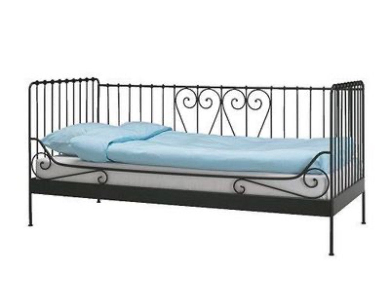 Gratis: zwart Ikea bed met zgan matras, Ophalen, Gebruikt, 90 cm, Eenpersoons