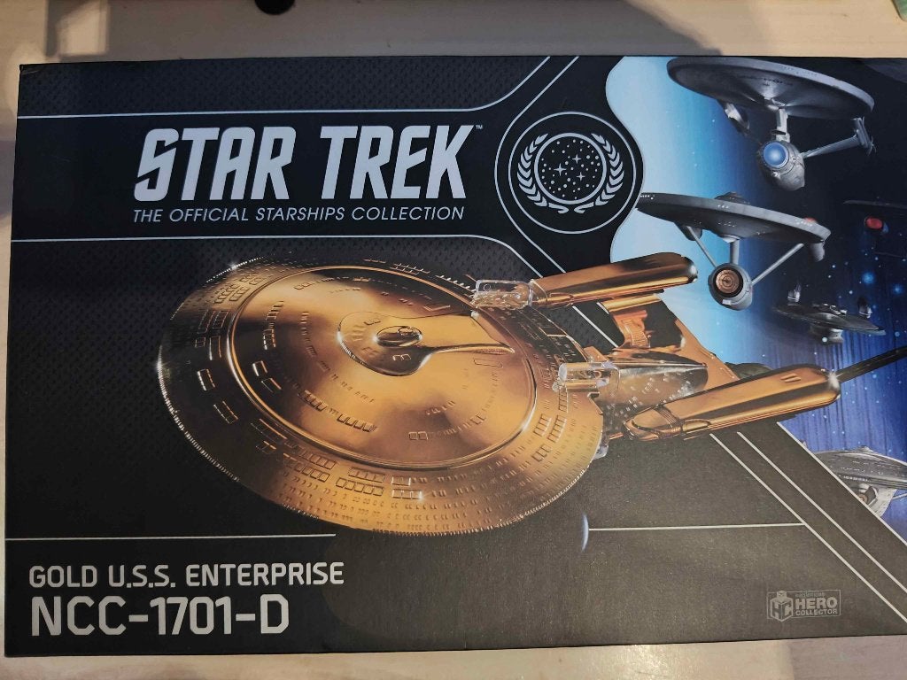U.S.S. Enterprise NCC-1701-D XL Gold limited edition, Ophalen of Verzenden, Nieuw