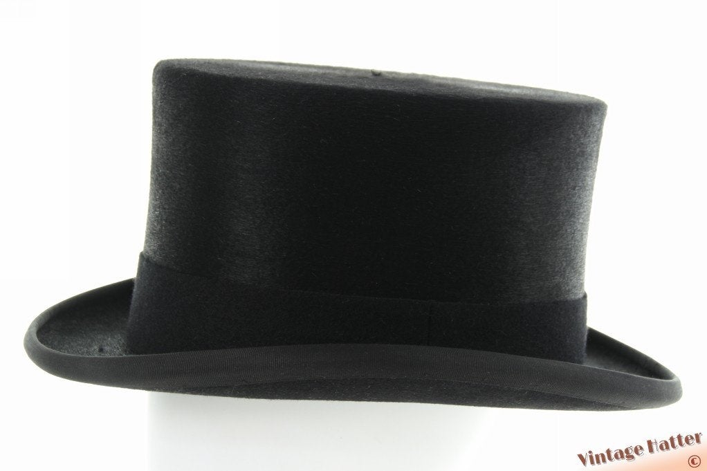 Melusine hoge hoed tophat Christys' zwart haarvilt 60-61 new, Christys' London, Zwart, Nieuw, Ophalen of Verzenden