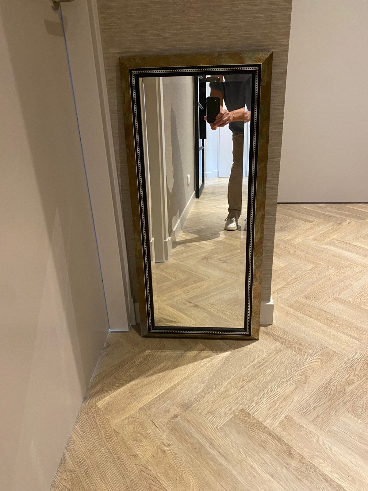 Decoratieve geslepen wandspiegel, Huis en Inrichting, Ophalen of Verzenden