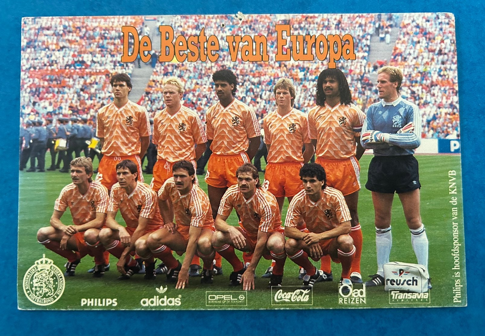 Nederlands Elftal - EK 1988 - Elftalkaart, Verzenden, Zo goed als nieuw, Overige binnenlandse clubs, Spelerskaart