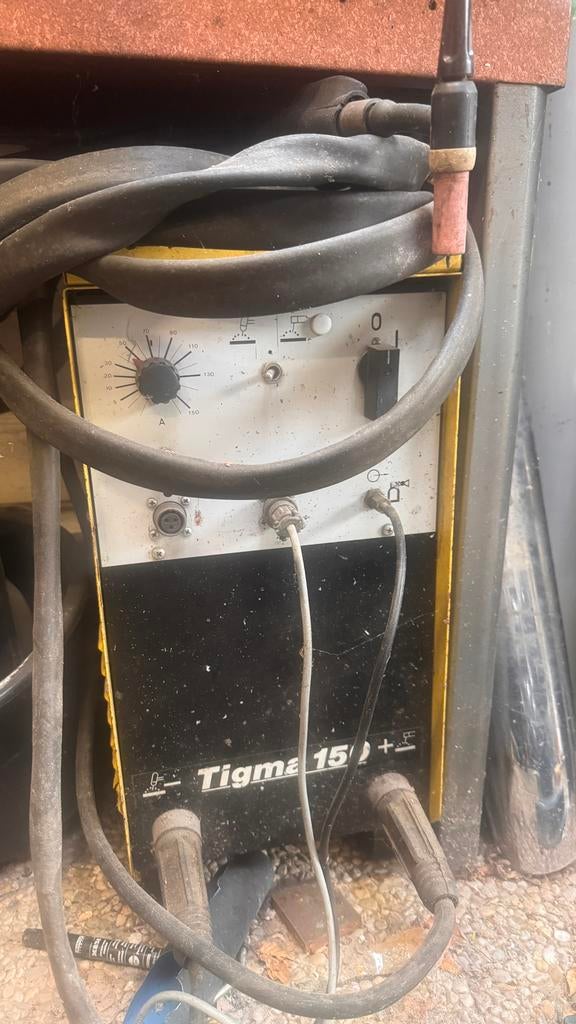TIG lasapparaat Tigma 150+ incl. koopfles Argon (defect), Ophalen, Gebruikt, Minder dan 150 ampère, Tig