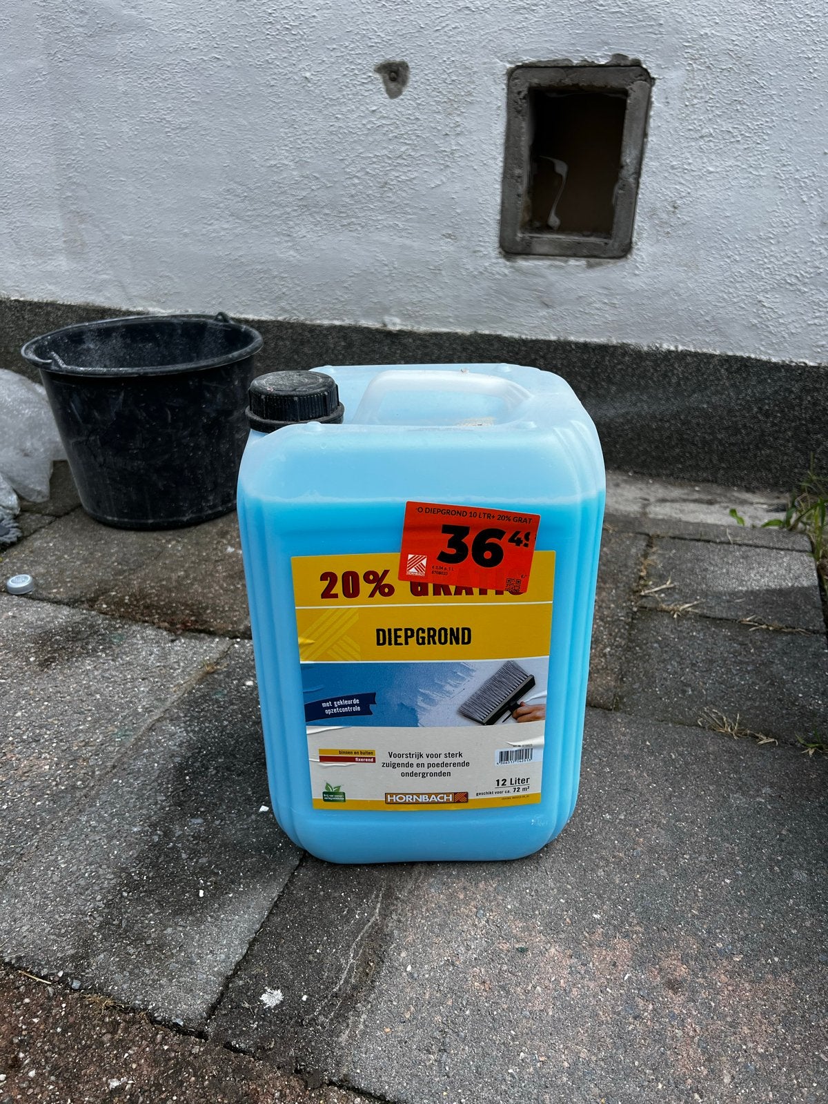 Hornbach Diepgrond 12 Liter - Voorstrijk, Blauw, Nieuw, Ophalen of Verzenden, Verf