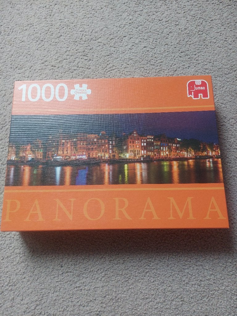 Legpuzzel Skyline at night van Amsterdam 100 stukjes, Ophalen of Verzenden, 500 t/m 1500 stukjes, Zo goed als nieuw, Legpuzzel