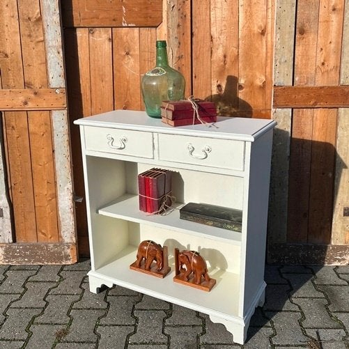 Boekenkast schappenkast wit Engeland 82,5 cm hoog brocante, Ophalen, Gebruikt, Brocante landelijk, 50 tot 100 cm