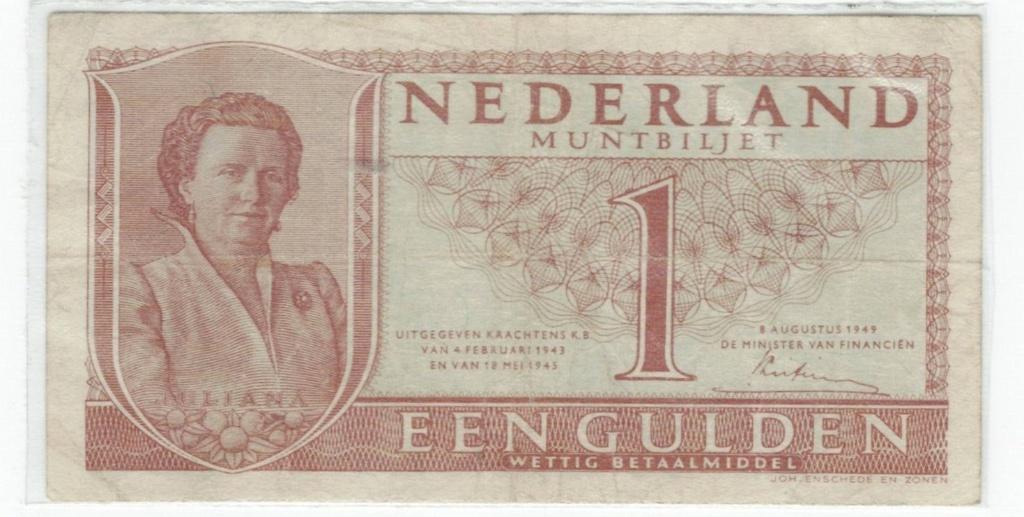 1 Gulden Juliana, Postzegels en Munten, Bankbiljetten | Nederland, Ophalen of Verzenden, 1 gulden, Los biljet