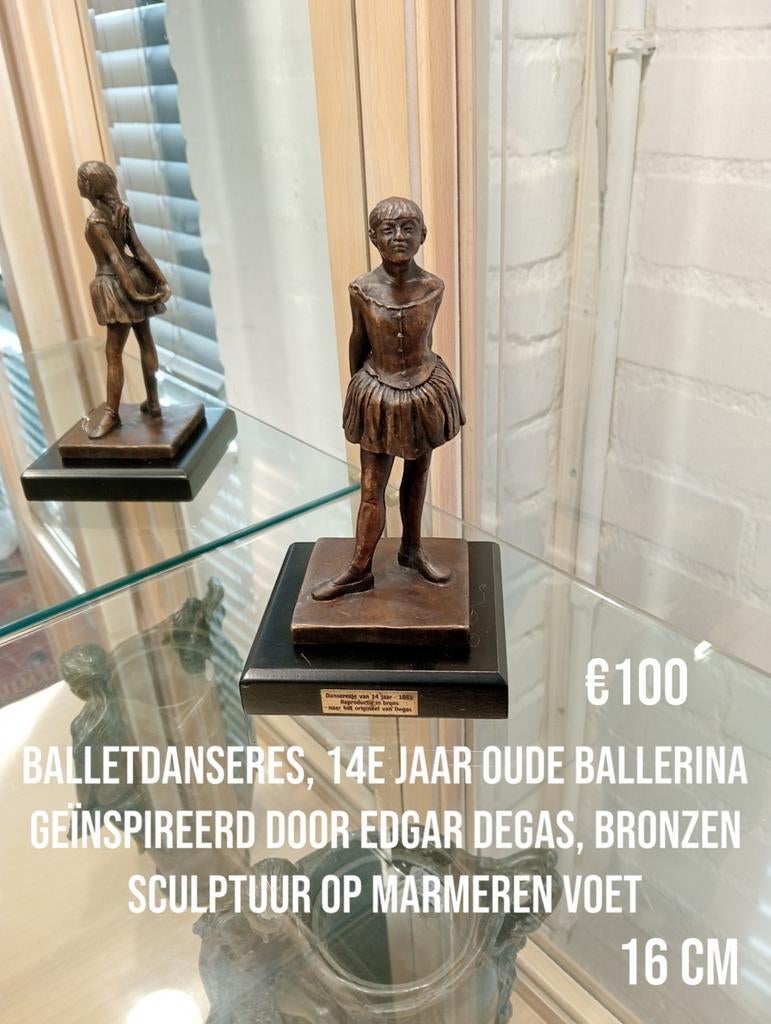 Brons ballerina  edgar degas, Ophalen of Verzenden, Zo goed als nieuw, Actiefiguurtje