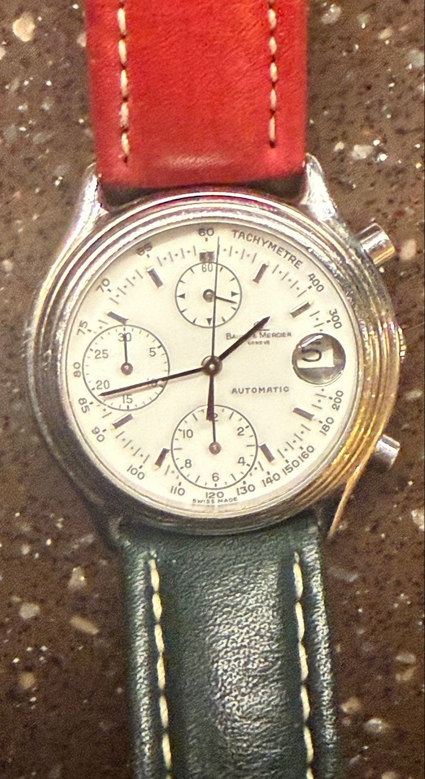 Baume & Mercier Chronographe Automatique ref. 6103, Overige merken, Staal, Polshorloge, Ophalen of Verzenden