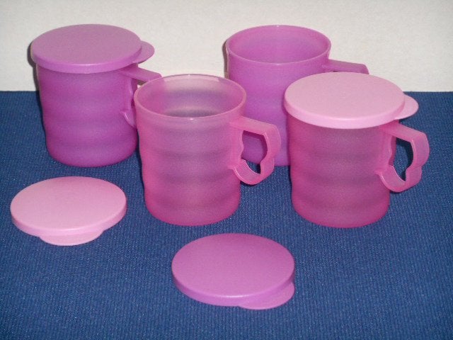 Trendy Mokken (4) met deksel Tupperware, nieuw, Ophalen of Verzenden, Nieuw, Beker of Kan