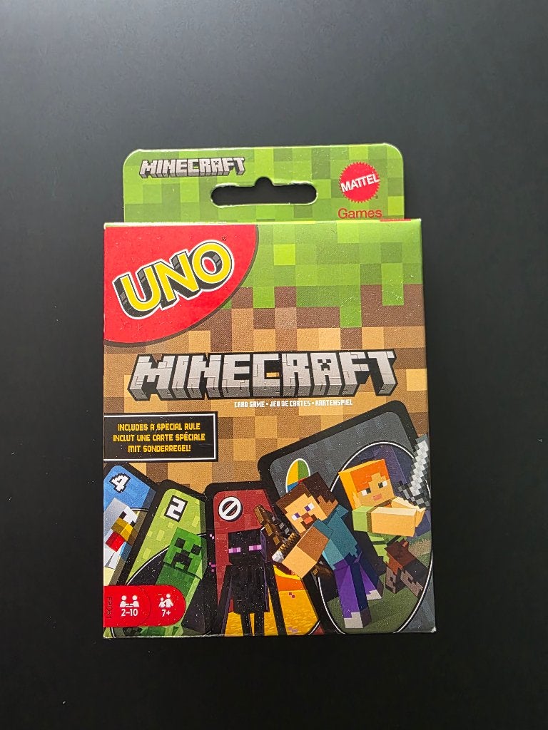 Uno Minecraft (nieuw), Een of twee spelers, Ophalen of Verzenden, Nieuw, Mattel