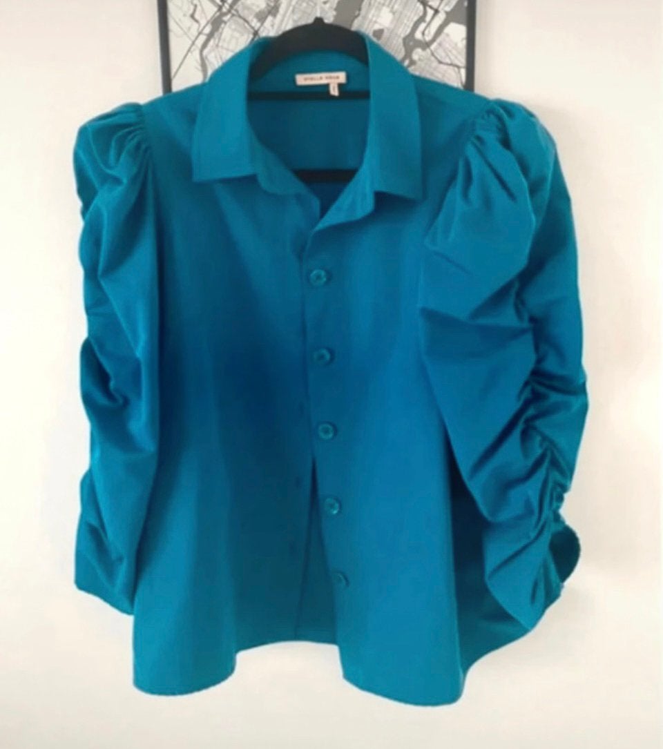 Mooie blouse van Stella Nova mt 38, Kleding | Dames, Verzenden, Zo goed als nieuw, Maat 38/40 (M), Blauw