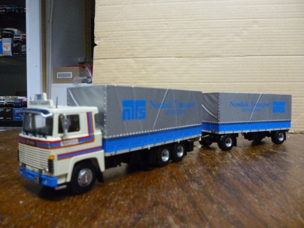 Tekno Scania 141 Bjuv Trans Nordisk  Transp. met certificaat, Ophalen of Verzenden, Nieuw, Bus of Vrachtwagen, Tekno