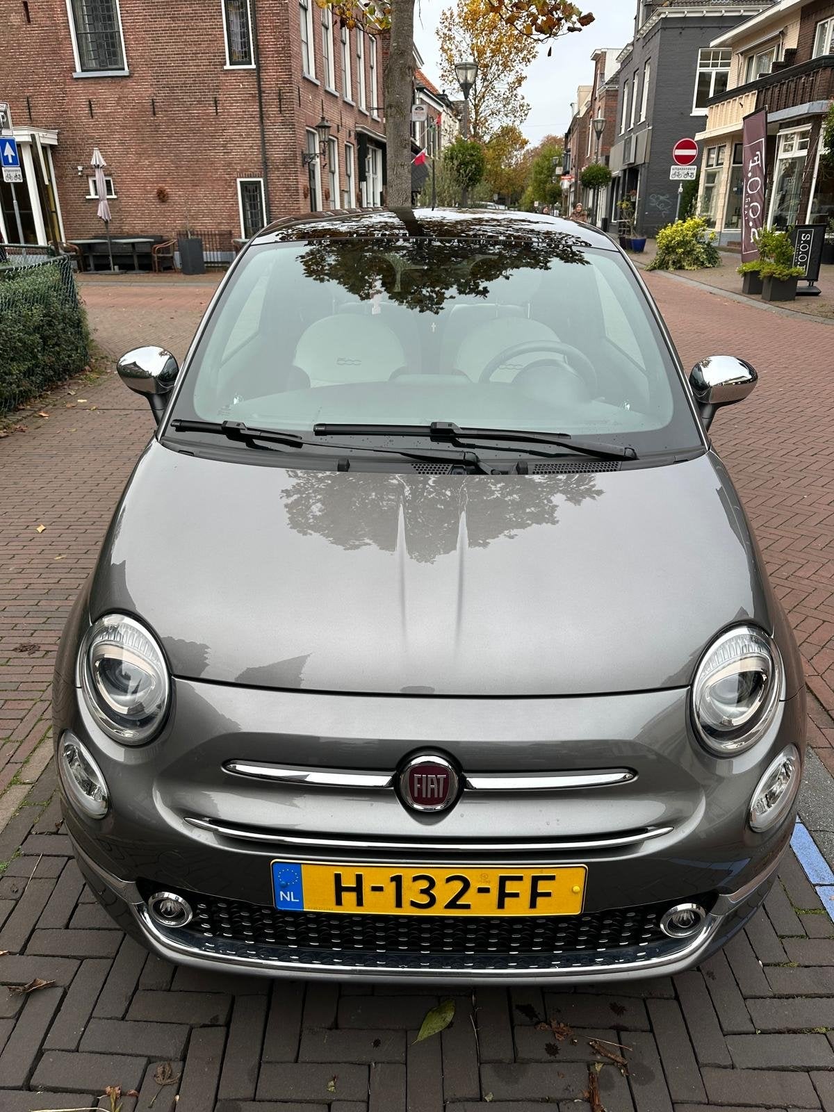 Fiat 500 1.2 69pk Start & Stop Dualogic 2020 Grijs, Auto's, Voorwielaandrijving, 40 €/maand, 1242 cc, 4 cilinders
