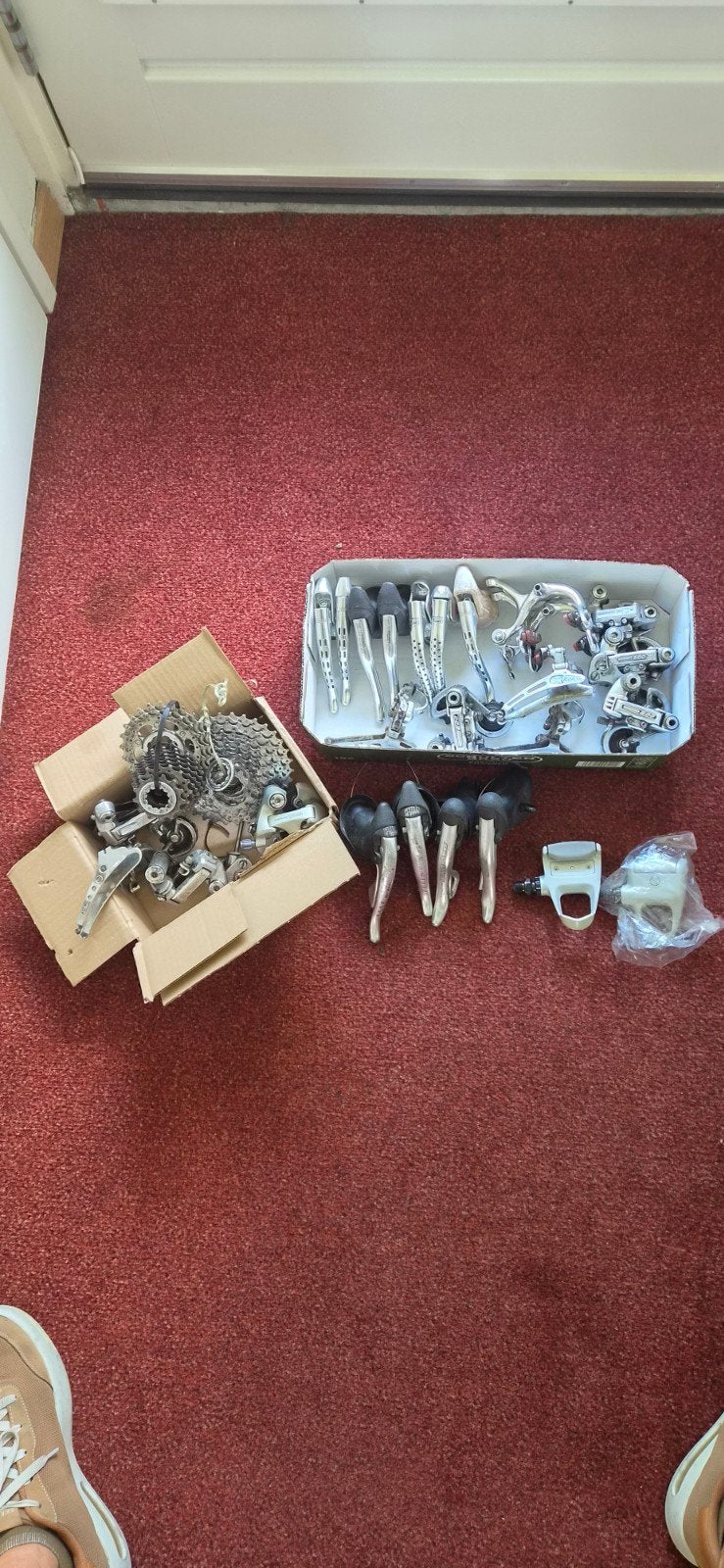 Lot Shimano fietsonderdelen: remmen, derailleurs, tandwielen, Gebruikt, Stadsfiets, Overige materialen, Overige typen