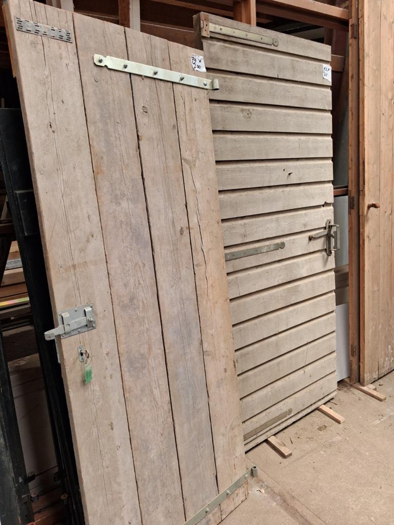 Twee schutting deuren 79x200cm & 93x211cm., Tuin en Terras, Schuttingen, Ophalen, Hout, Minder dan 3 meter, 1 tot 2 meter