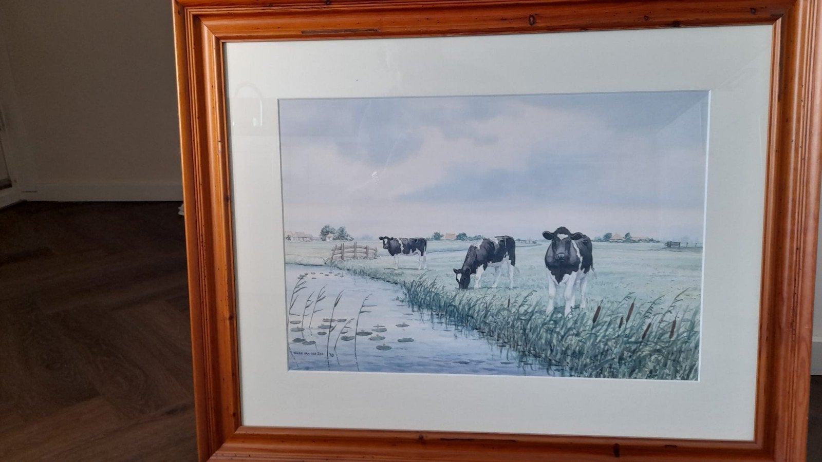 Aquarel schilderij Wiebe van der Zee (1998) - 60x40 cm, Antiek en Kunst, Ophalen