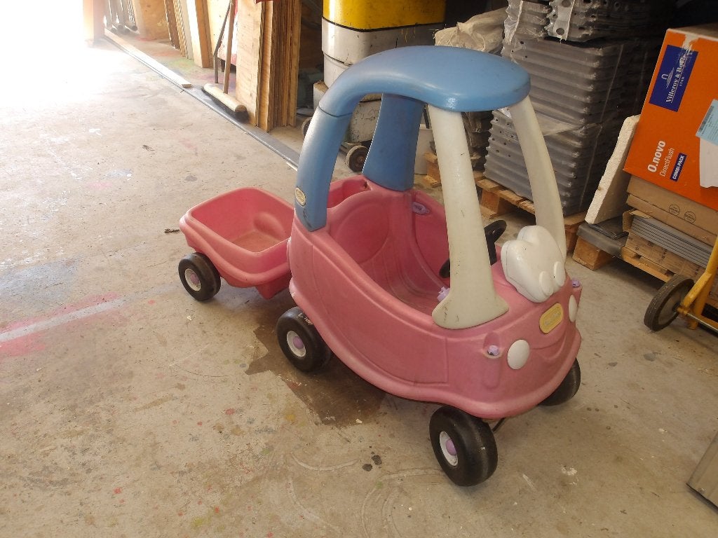 Little Tikes loopauto duwkar met aanhanger, Ophalen, Gebruikt