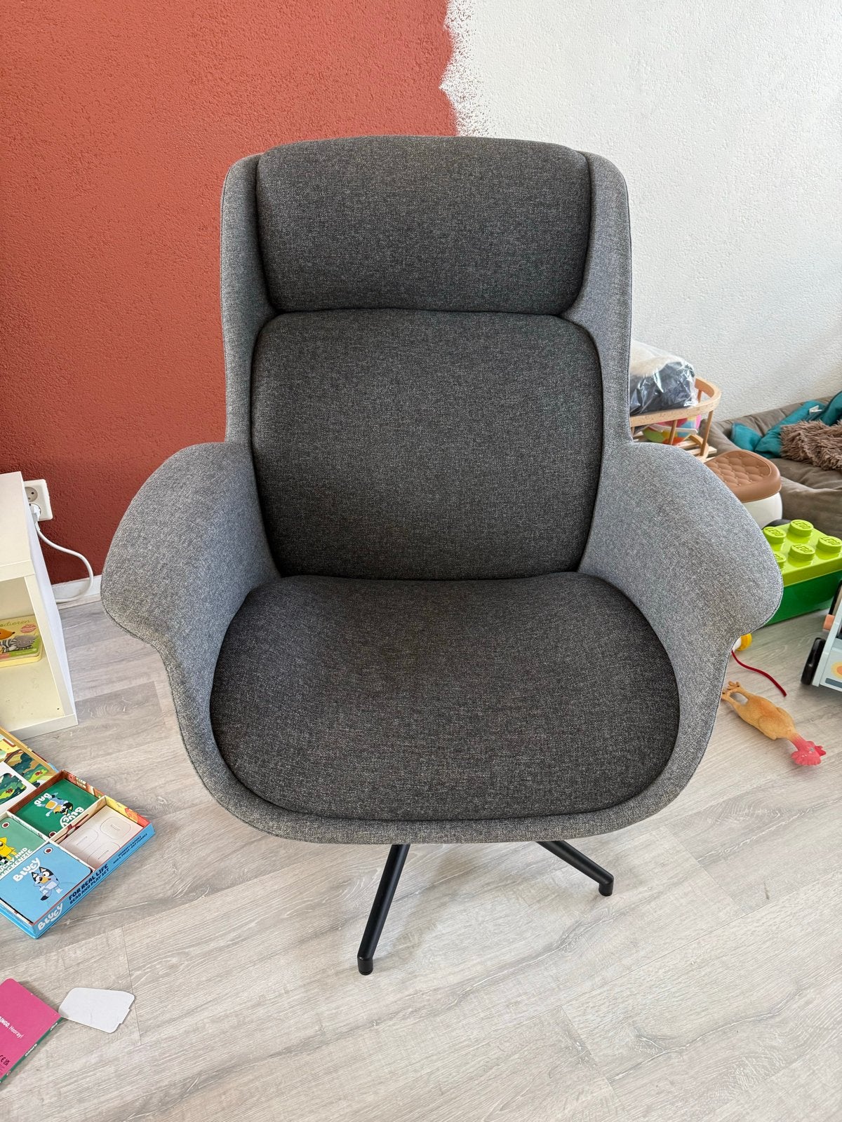 IKEA fauteuil, grijs/antractiet, 85x80x100cm, Ophalen, Gebruikt, Eén, Stof