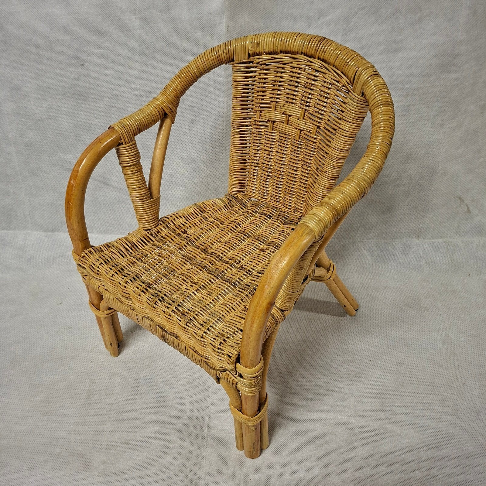 Vintage rotan kinderstoel, Kinderen en Baby's, Kinderstoelen, Ophalen, Gebruikt, Overige typen