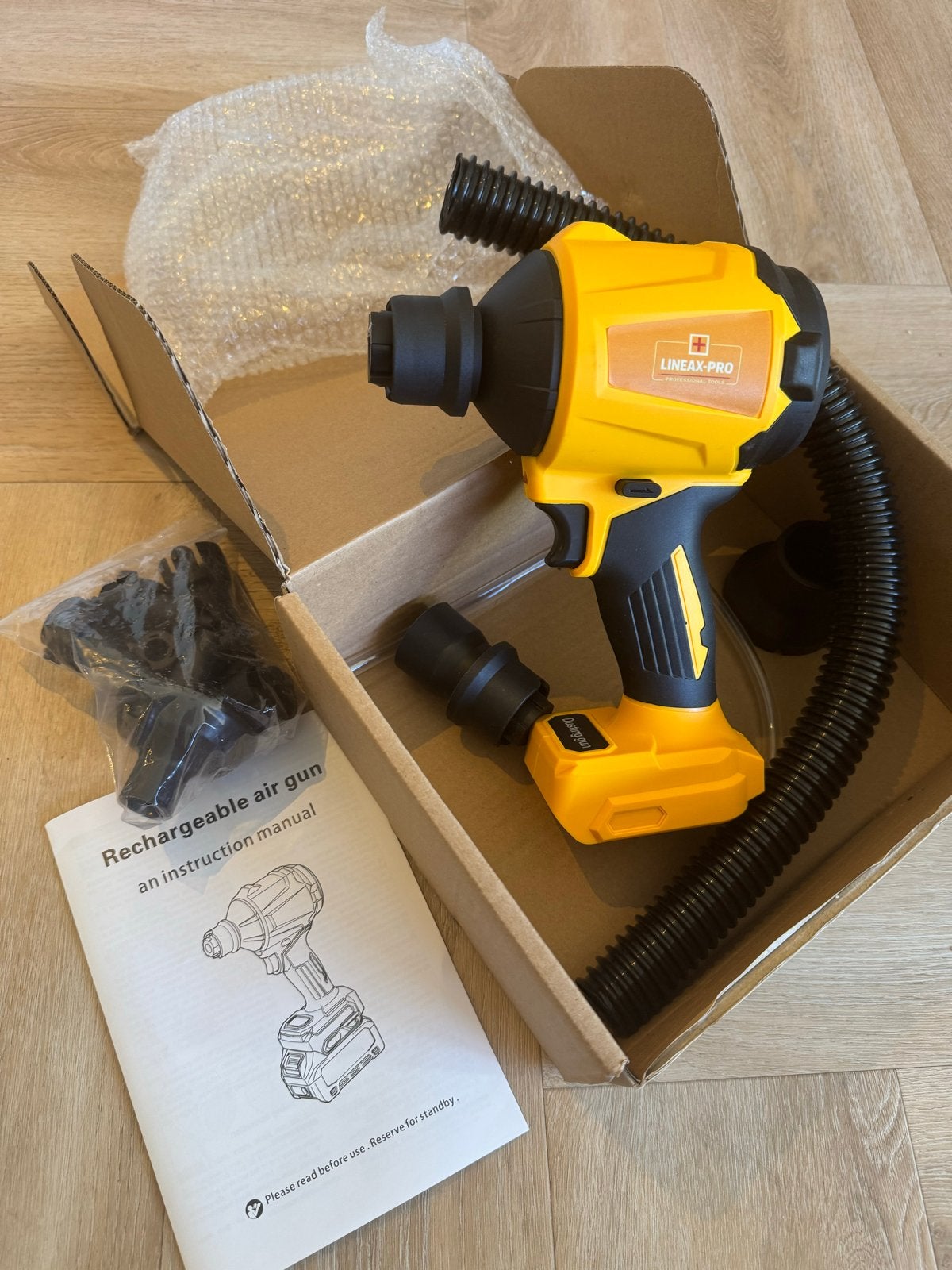 Accu luchtpistool met diverse opzetstukken voor DeWalt, Verzenden, Nieuw