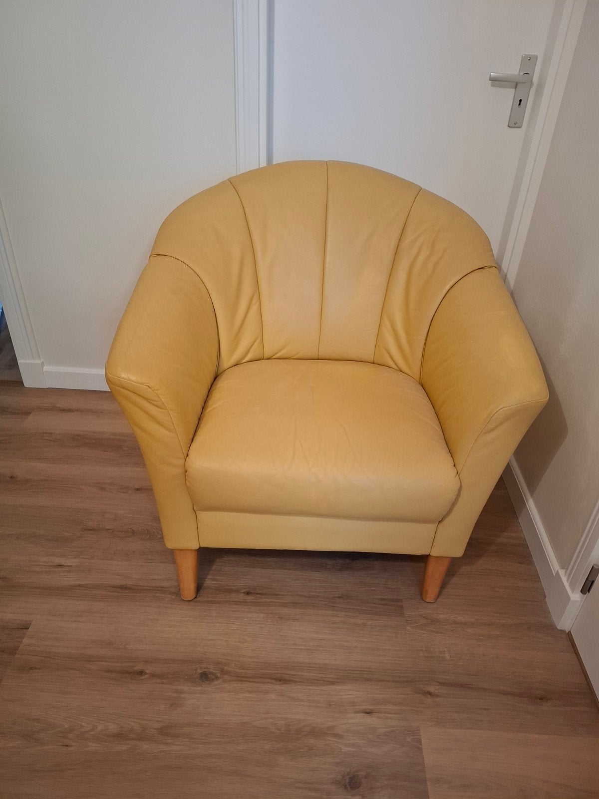 Te koop leren fauteuil / stoel, Ophalen of Verzenden