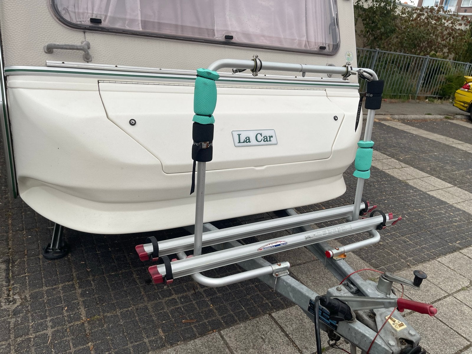 Fietsendrager voor caravan/camper (achterklepdrager), Auto diversen, Fietsendragers, Ophalen, Gebruikt, Fietsendrager-accessoire