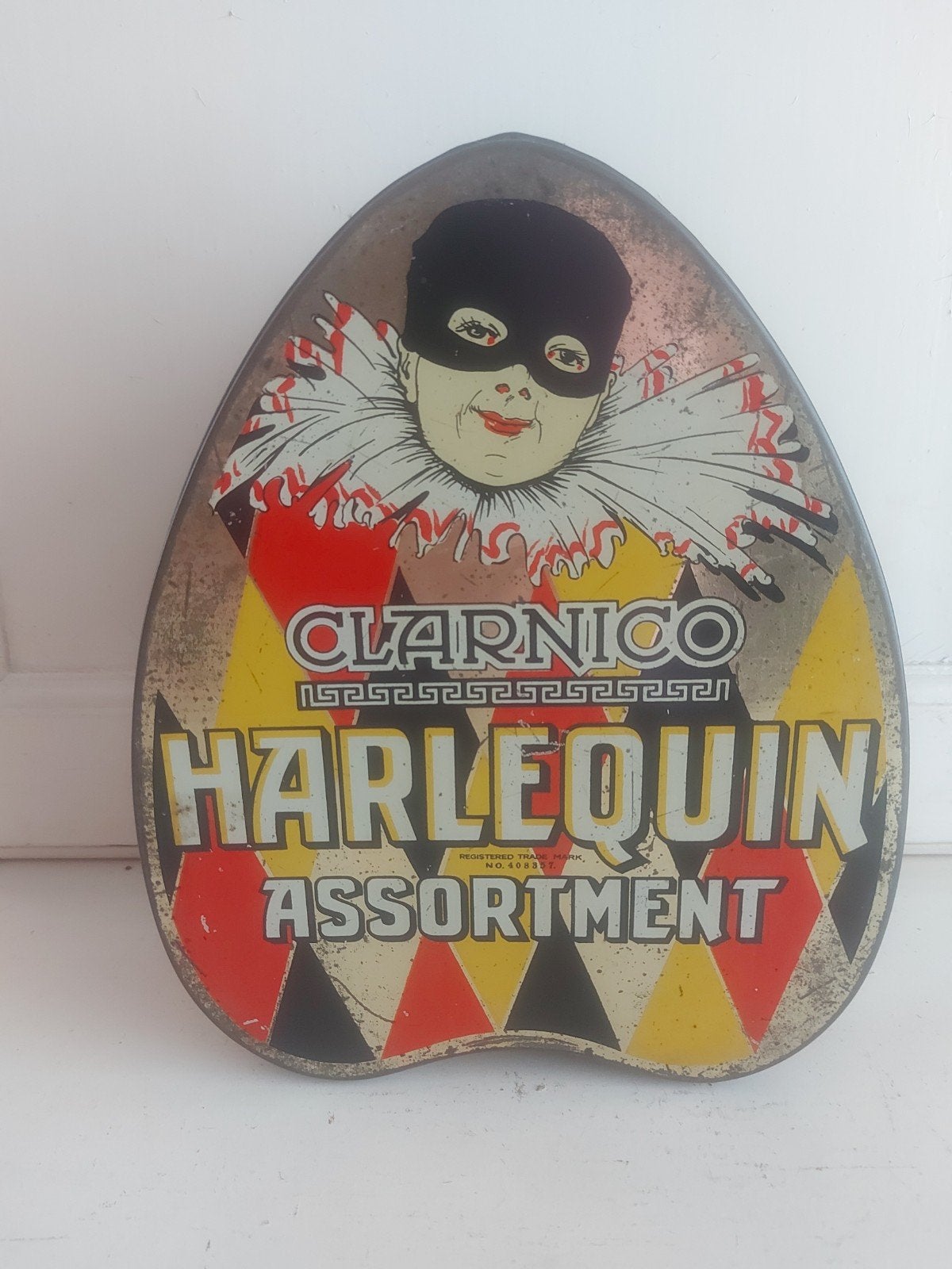 Zeldzaam Antiek Harlequin Blik - Clarke Nickolls & Coombs, Ophalen of Verzenden, Gebruikt, Overige, Overige merken