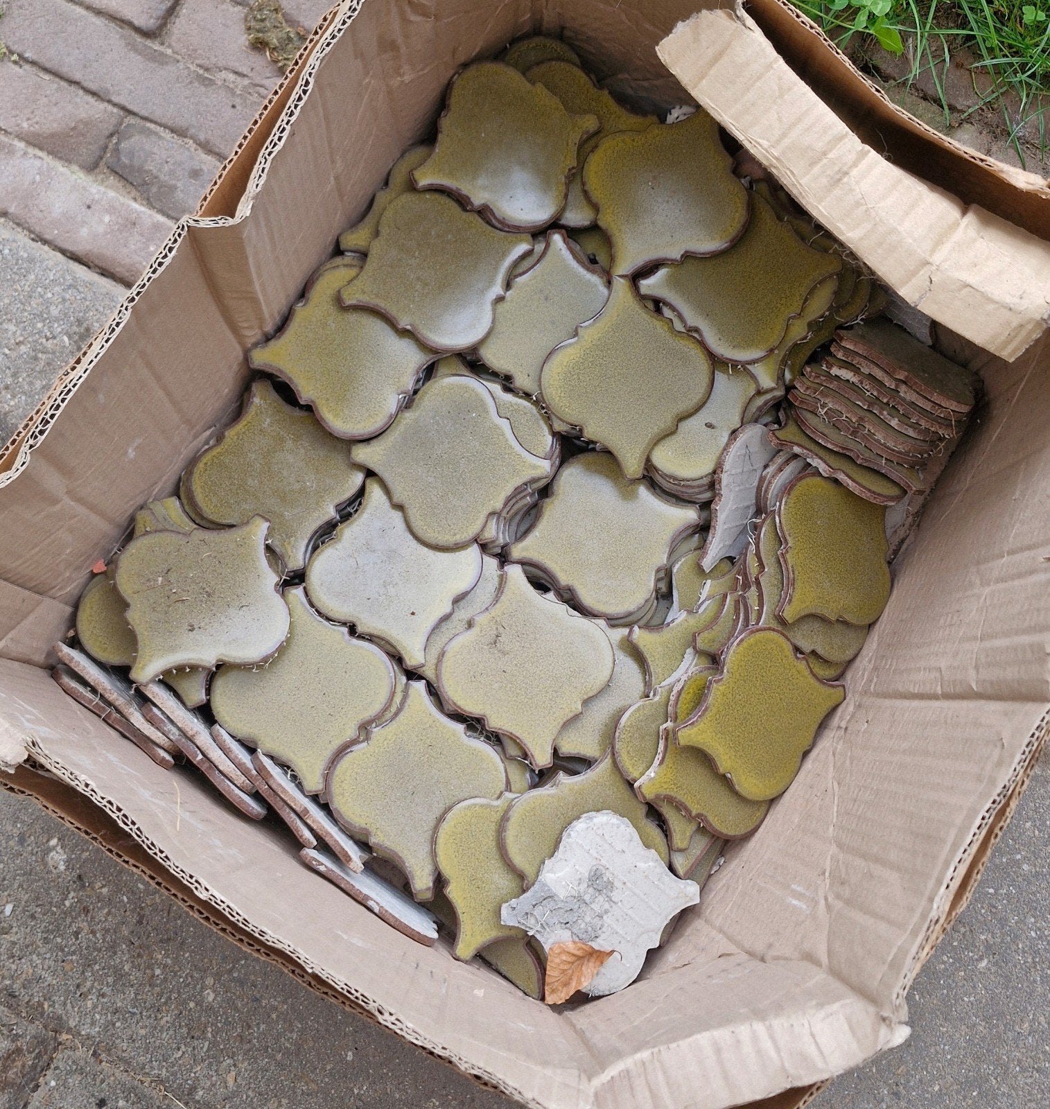 Vintage groene mozaïek tegels 10x10cm, Doe-het-zelf en Verbouw, Tegels, Ophalen, Minder dan 20 cm, Minder dan 20 cm, Minder dan 5 m²