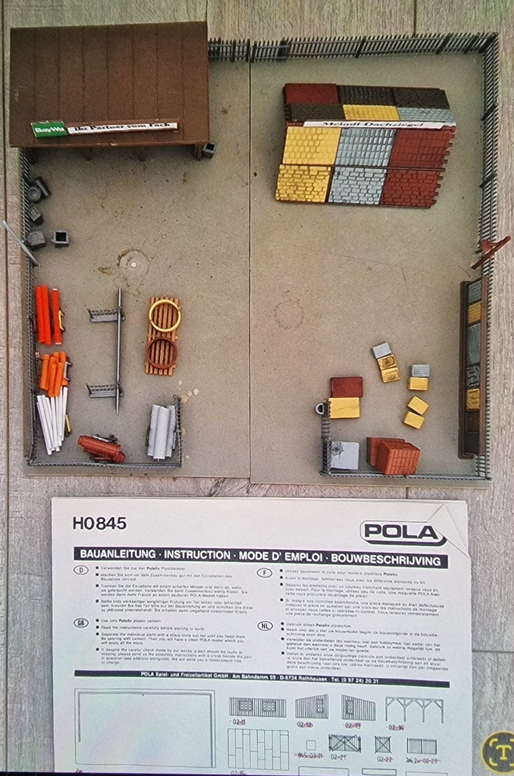 POLA HO 845 , BOUWMATERIALEN HANDEL, Ophalen of Verzenden, Gelijkstroom of Wisselstroom, Brug, Tunnel of Gebouw, Overige merken