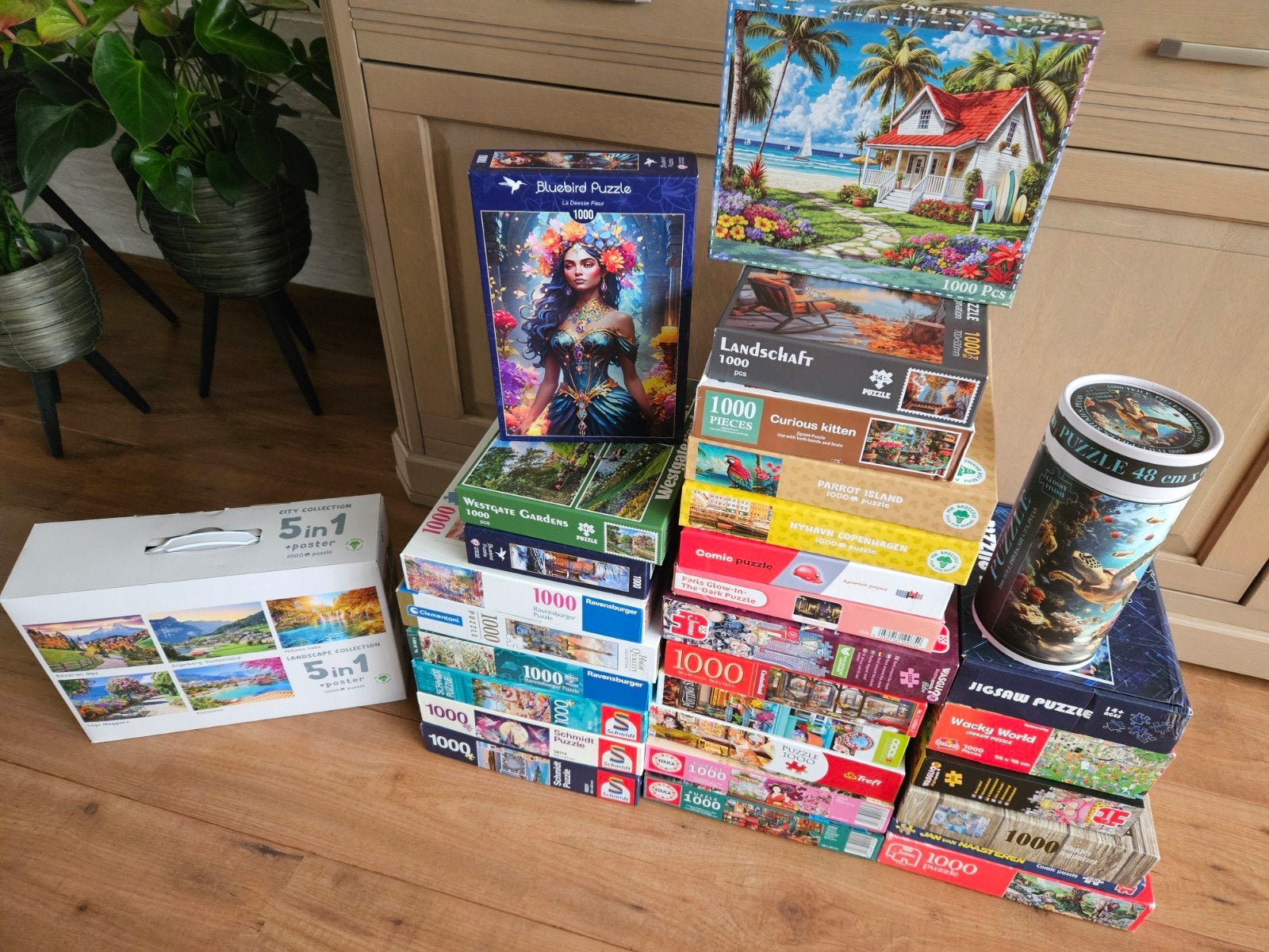 Veel prachtige legpuzzels 1000 stukjes zie foto's, Ophalen of Verzenden, 500 t/m 1500 stukjes, Zo goed als nieuw, Legpuzzel