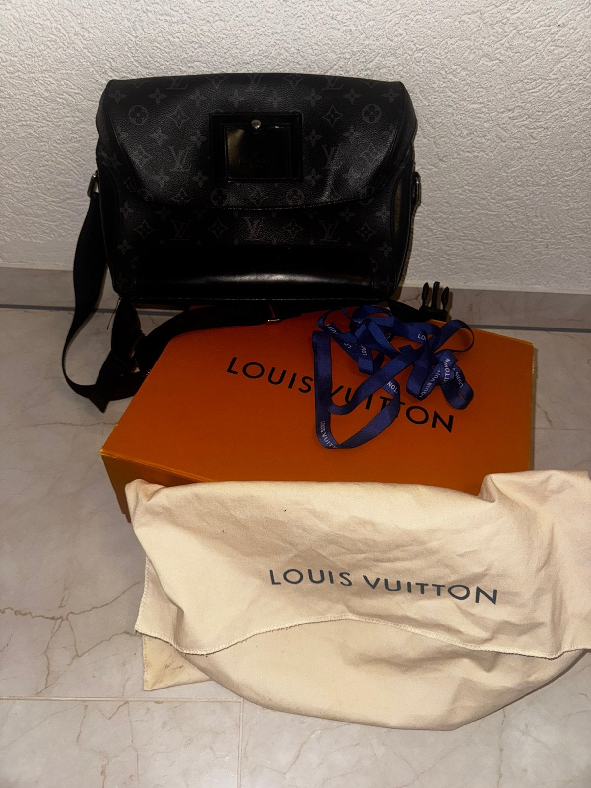 Louis vuitton tas heren, Ophalen of Verzenden, Gebruikt, Zwart