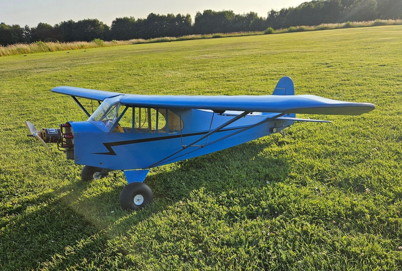 Balsa USA Piper Cub J3 Clipped Wing ¼ schaal – AXI / Jeti, Ophalen, Zo goed als nieuw, Elektro, RTF (Ready to Fly)