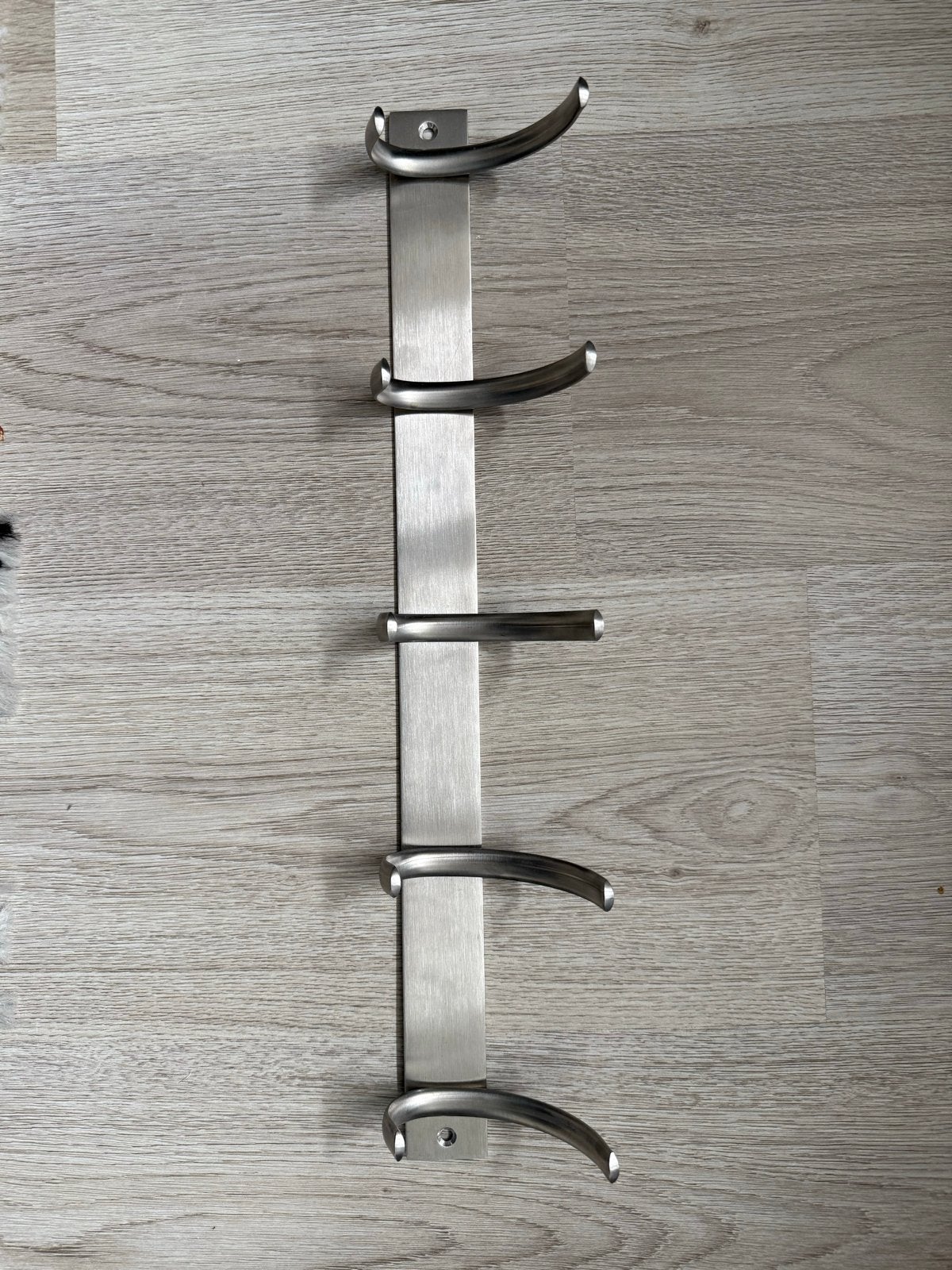 RVS Wandkapstok met 5 haken, Wandkapstok, Ophalen of Verzenden, Zo goed als nieuw, Minder dan 100 cm