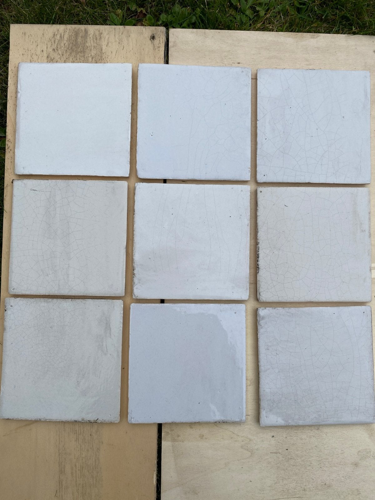 Vintage witte wandtegels - 225 stuks 13x13cm, Doe-het-zelf en Verbouw, Tegels, Gebruikt, Ophalen of Verzenden, Minder dan 20 cm