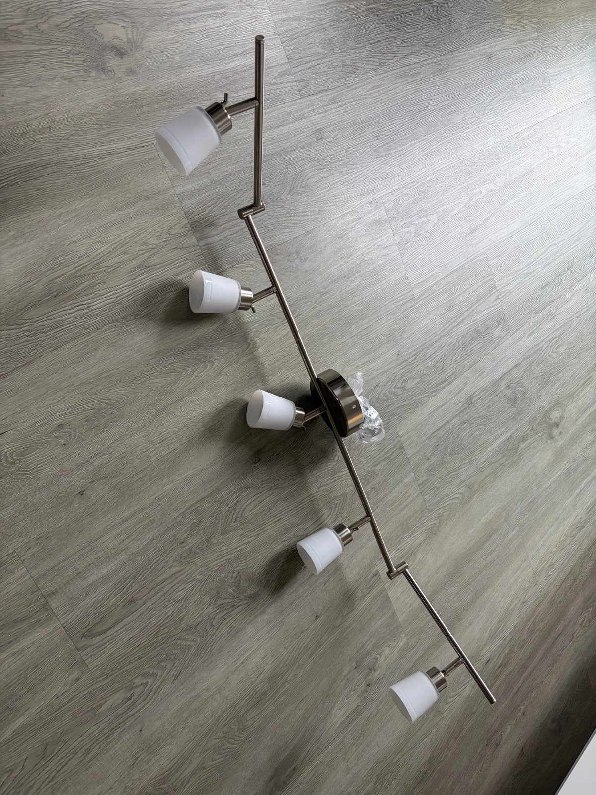 IKEA TIDIG Plafondspot met 5 LED-lampen, Zilver, Modern, LED, Plafondspot