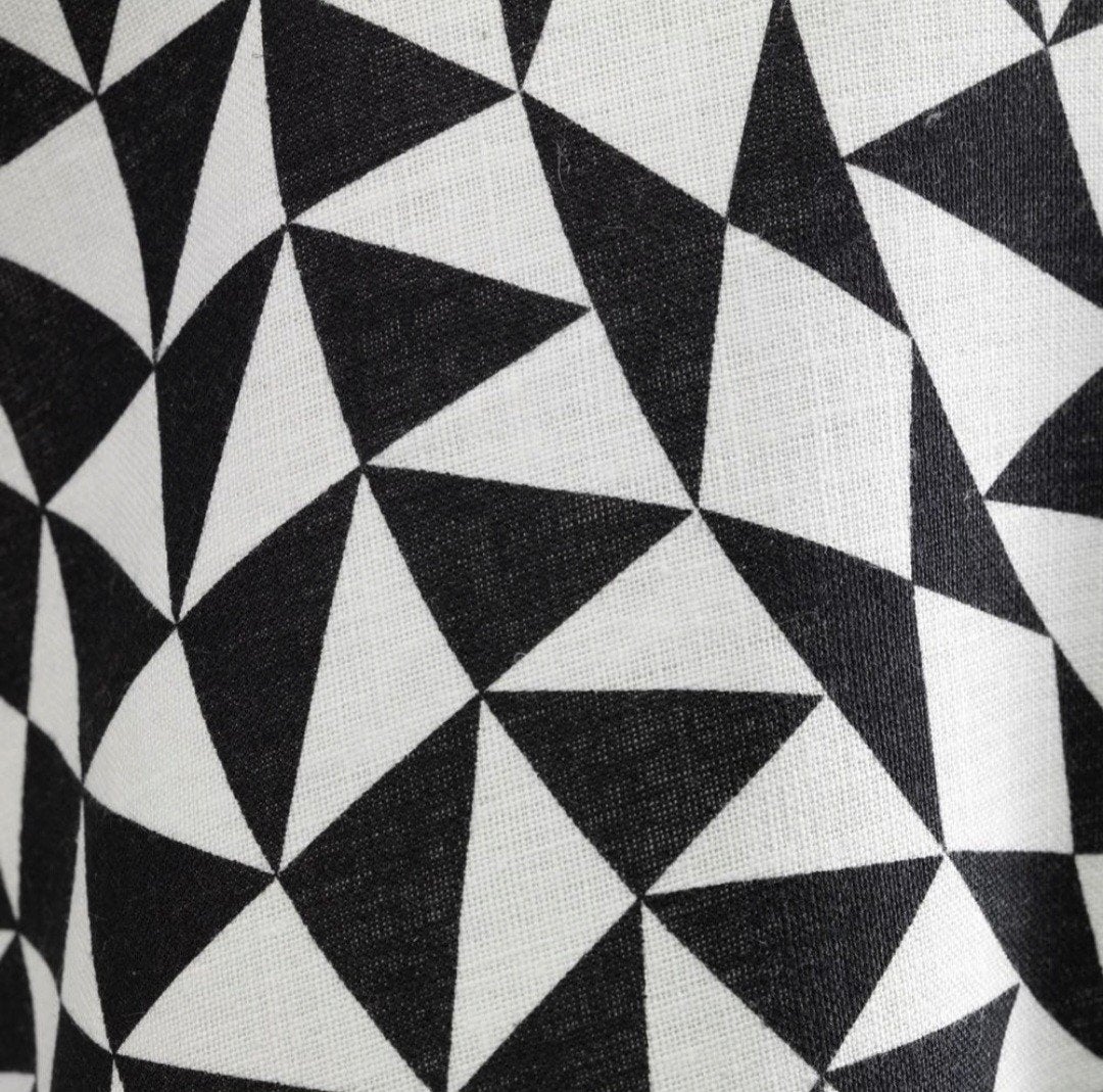 Vitra Girard Tafelkleed Geometrisch Zwart-Wit Linnen 170cm, Linnen, Rond, Nieuw, Ophalen of Verzenden