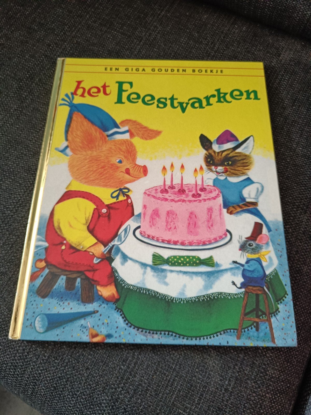 Het Feestvarken - Een Giga Gouden Boekje, Boeken, Kinderboeken | Kleuters, Zo goed als nieuw, Fictie algemeen, 4 jaar, Jongen of Meisje