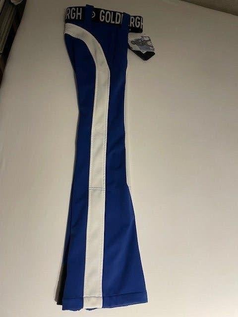 Goldbergh skibroek Runner, 1 x gedragen, blauw/wit, Kleding | Dames, Broek, Ophalen of Verzenden, Zo goed als nieuw, Maat 36 (S)