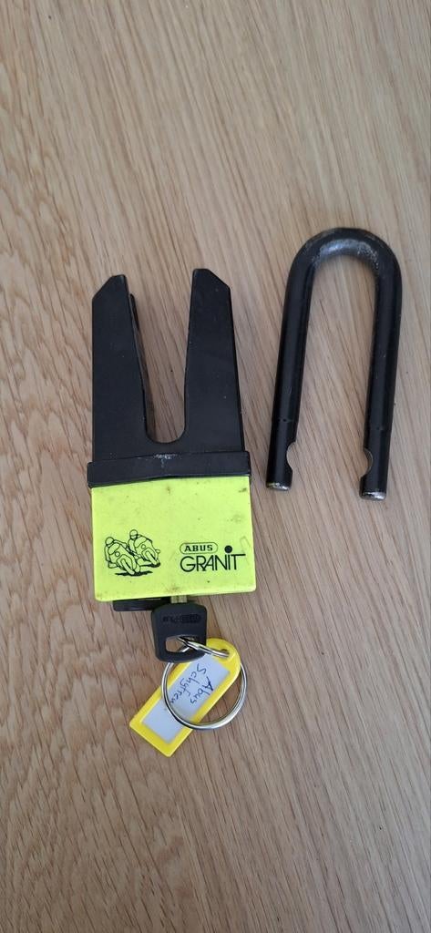 ABUS Granit schijfremslot motor met 2 originele sleutels, Ophalen of Verzenden, Gebruikt