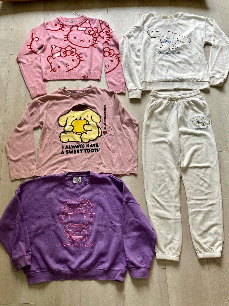 Sanrio x Hello Kitty meisje kleding bundel 146-152cm, Gebruikt, Meisje, Trui of Vest, Ophalen of Verzenden