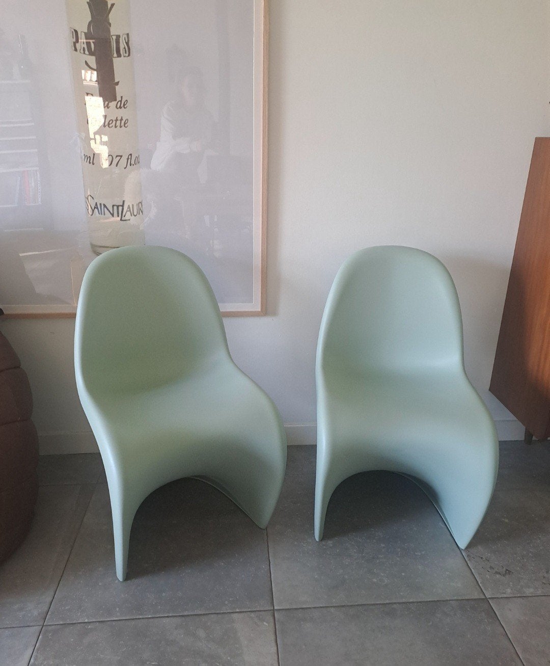 2 Vitra Panton mint, Huis en Inrichting, Ophalen of Verzenden, Zo goed als nieuw
