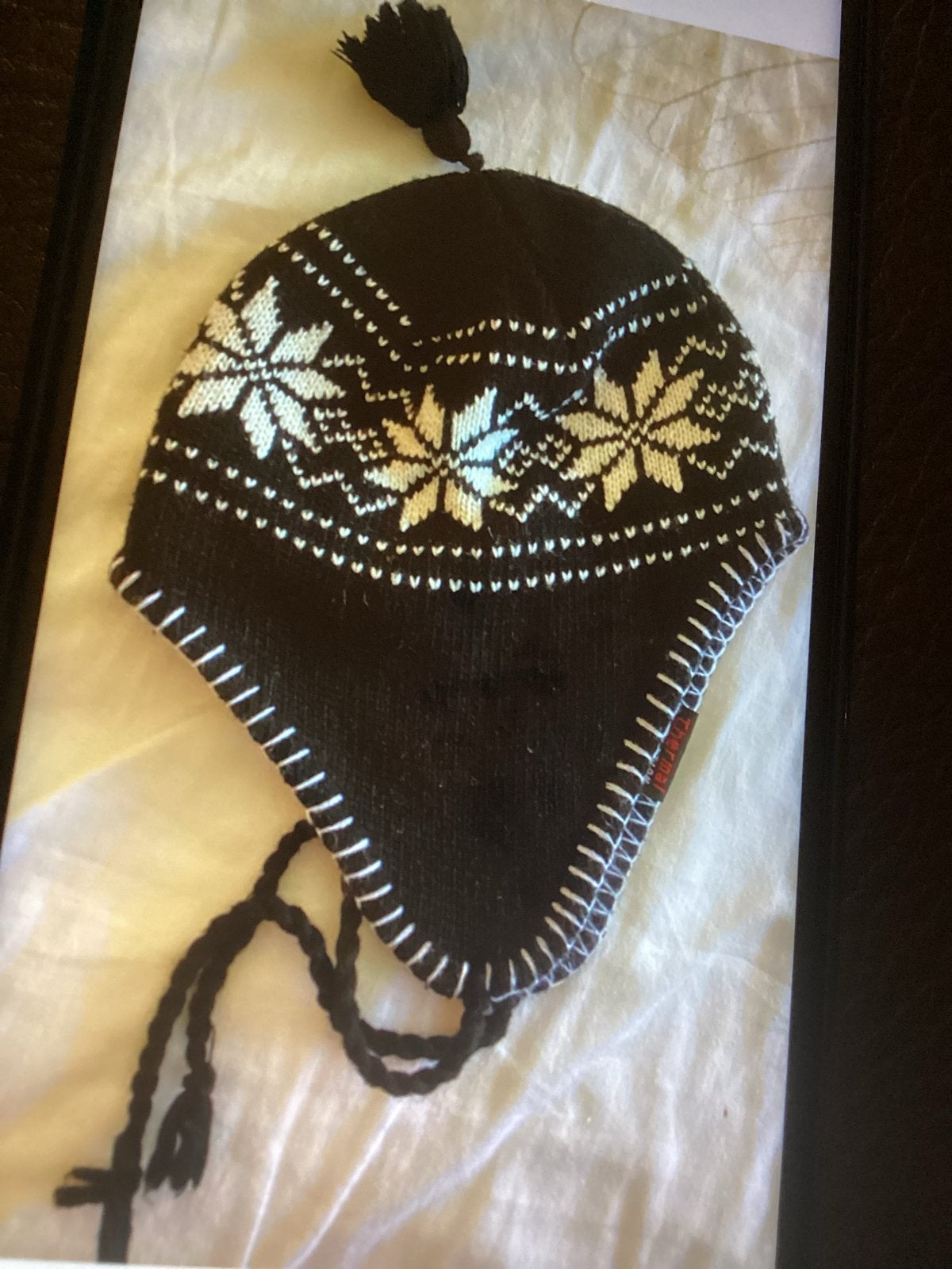 Warme muts met Noorse print en oorflappen, Ophalen of Verzenden, Zo goed als nieuw, Jongen of Meisje, Muts