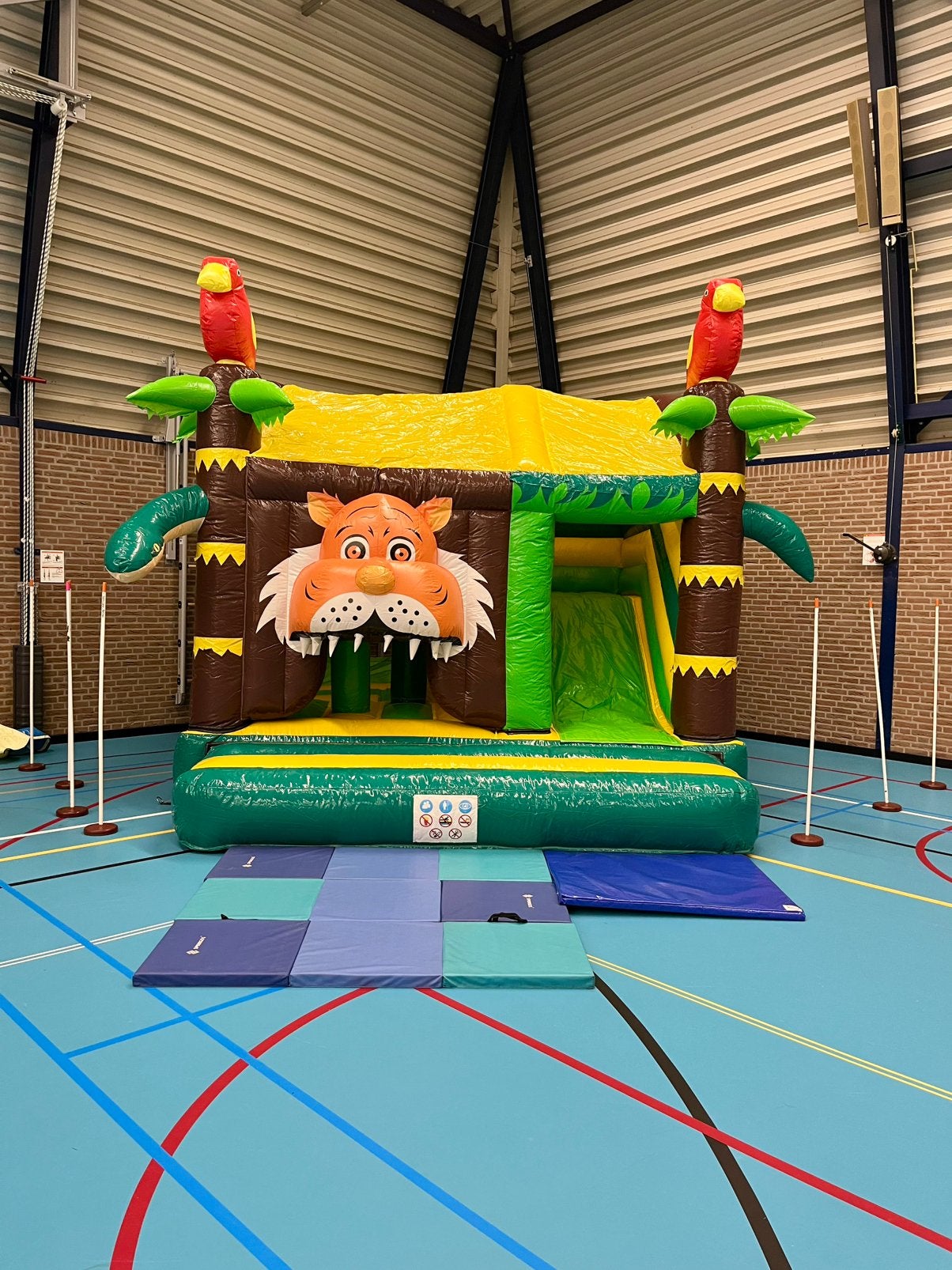 Te huur - springkussen jungle, incl op- en afbouw, Ophalen, Zo goed als nieuw, Overige