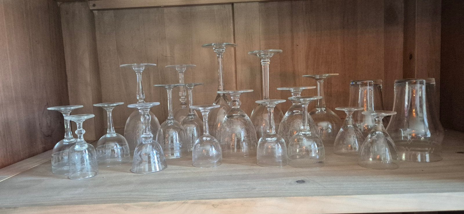 20 geslepen kristallen glazen, Antiek en Kunst, Antiek | Glas en Kristal, Ophalen