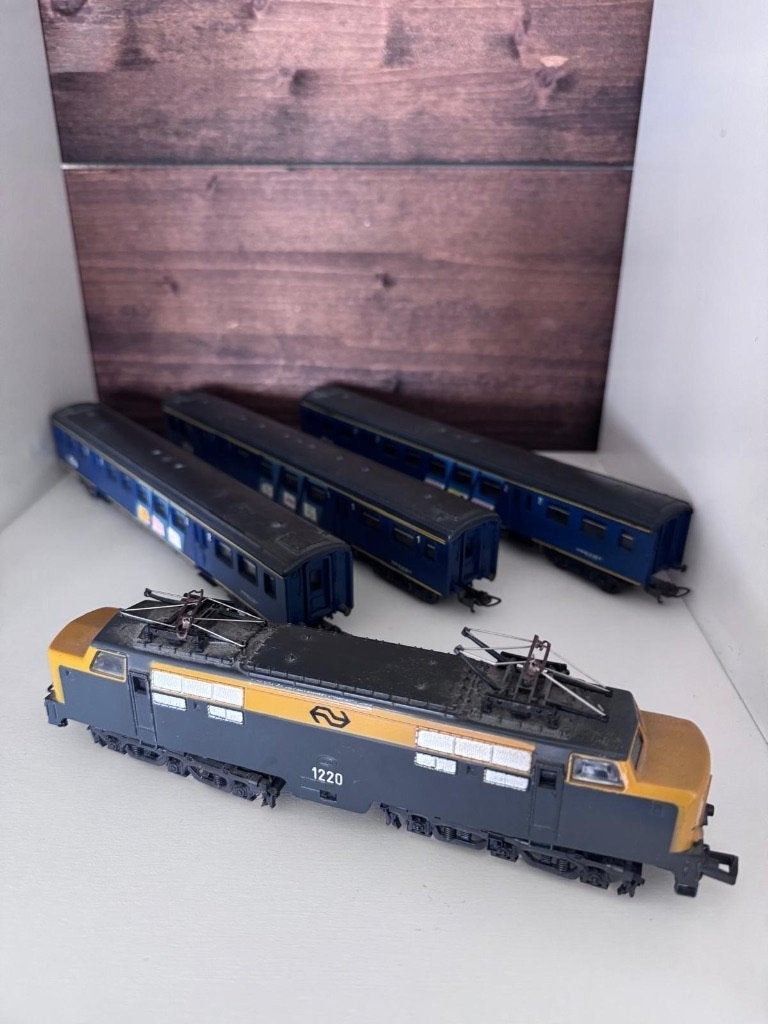 NS 1200 locomotief + 3 NS ICR-rijtuigen H0 – analoog, Overige merken, Gebruikt, Verzenden, Analoog