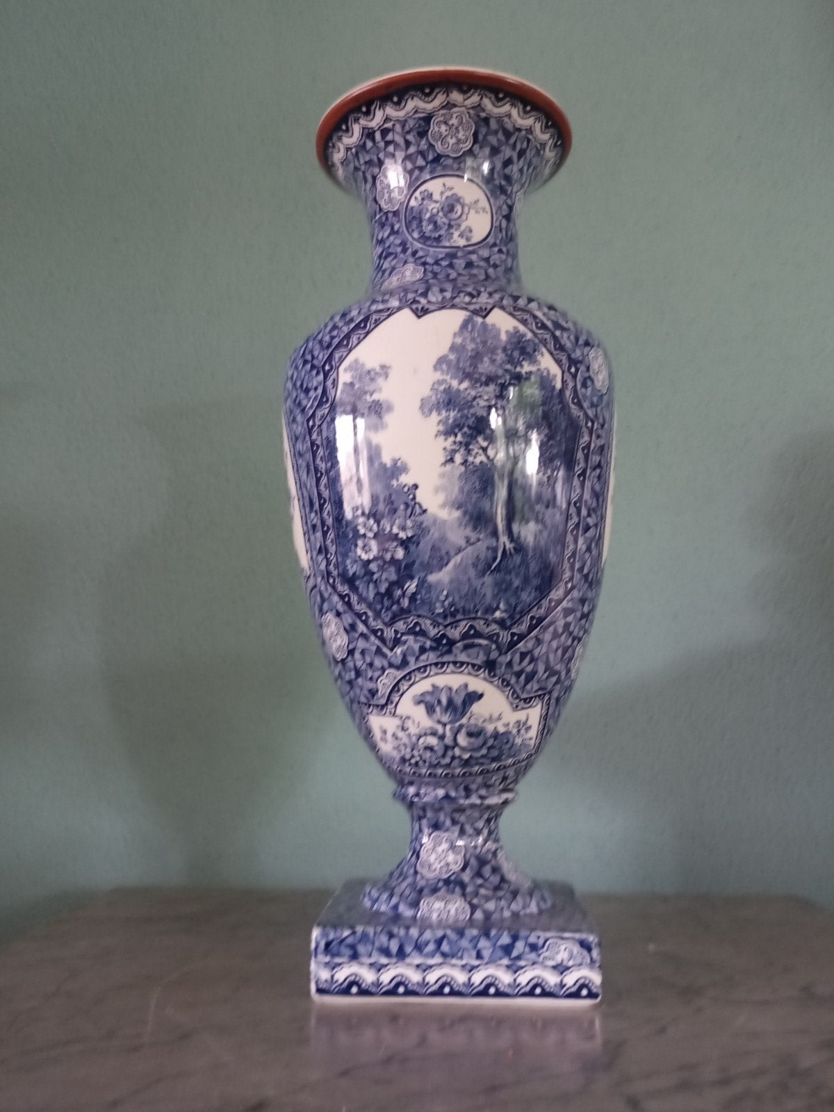 Villeroy en boch kingsize vaas met het decor flamand, Antiek en Kunst, Antiek | Vazen, Ophalen of Verzenden