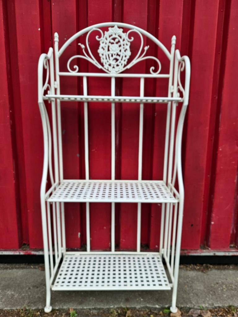Vintage plantenrek /  victoriaanse / smeedijzeren / etagere, Tuin en Terras, Ophalen, Gebruikt