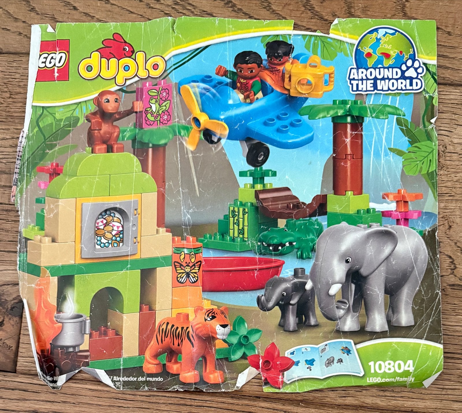Lego Duplo 10804: Rond de Wereld - Jungle Avontuur, Kinderen en Baby's, Speelgoed | Duplo en Lego, Ophalen of Verzenden, Gebruikt